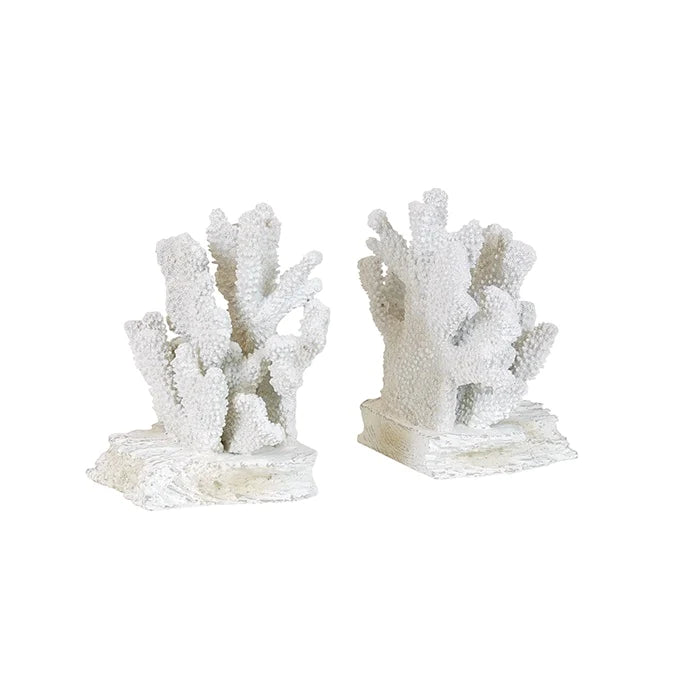 ARLINGTON RESIN WHITE CORAL BOOKENDS