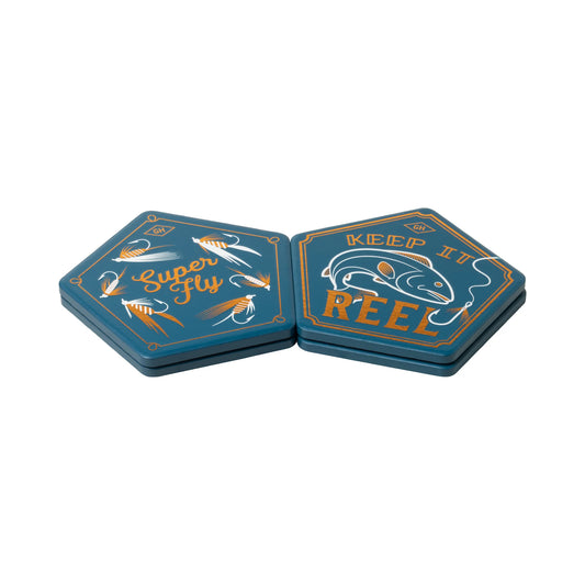 GENTLEMENS HARDWARE | Fishing Coasters, Set of 4