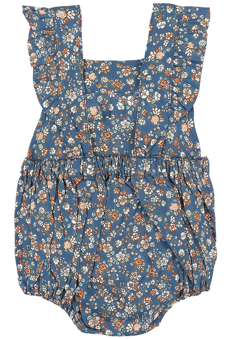 oshi Baby Romper - Midnight - Vintage Floral Design
oshi Libby Romper with Adjustable Tie Straps