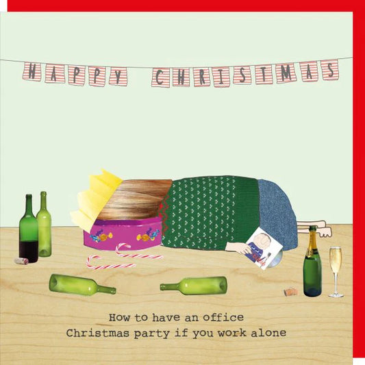 Rosie Made A Thing Christmas Card - Office Party Girl