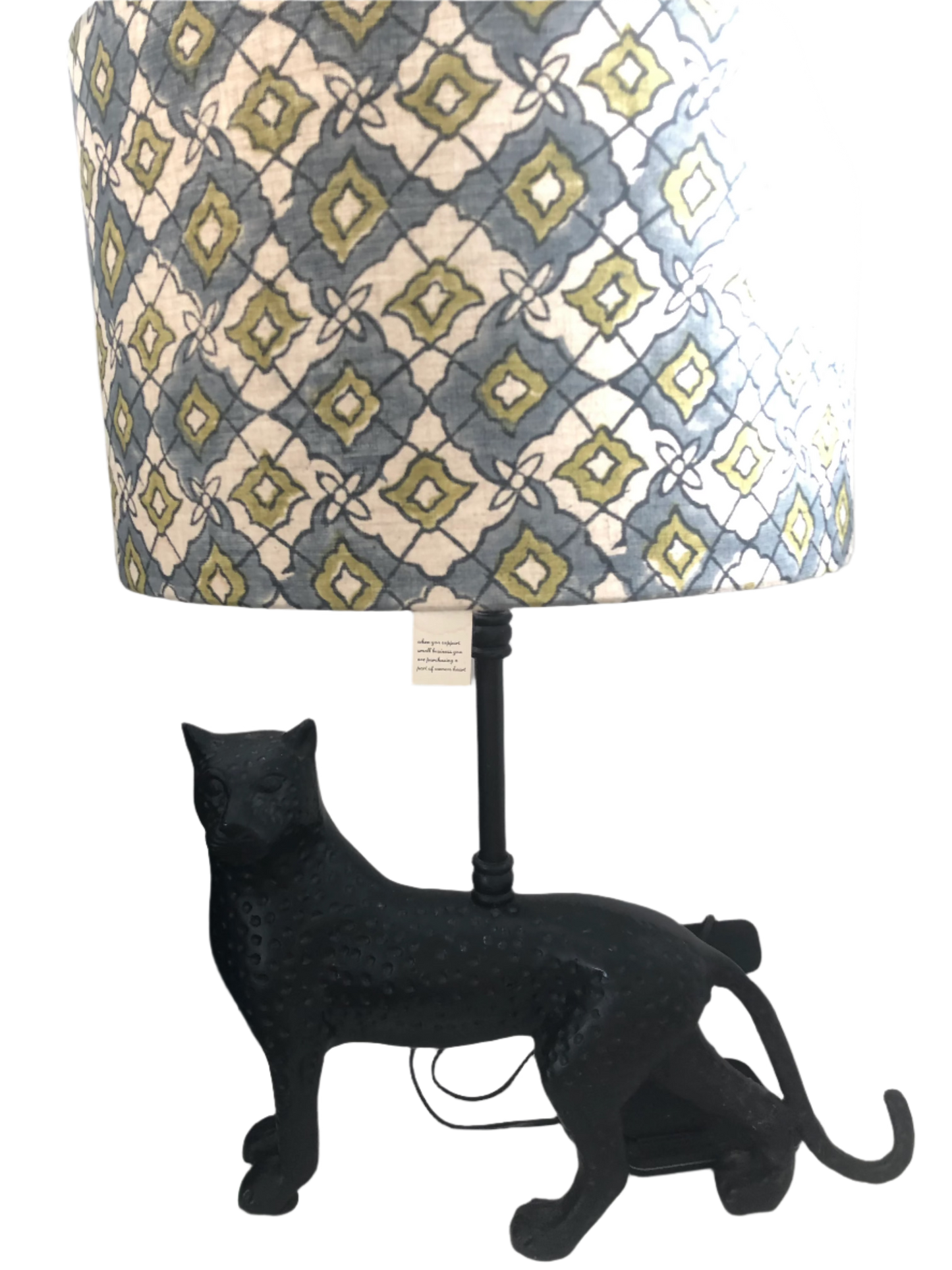 RUBY STAR TRADERS FELINE LAMP BASE MATT BLACK