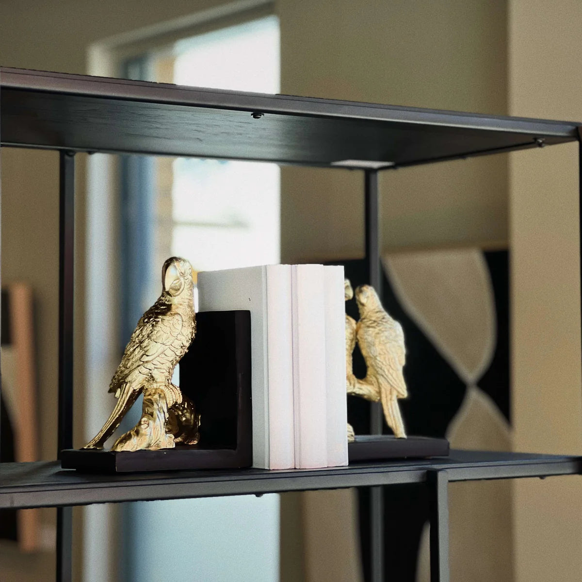 PARROT BOOKENDS | GOLD