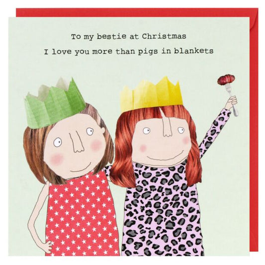 Rosie Made A Thing Christmas Card - Bestie Xmas