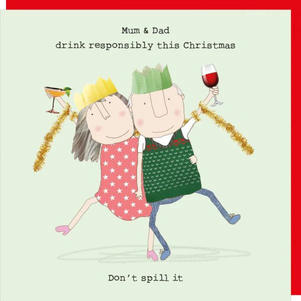 Rosie Made A Thing Christmas Card - Mum & Dad