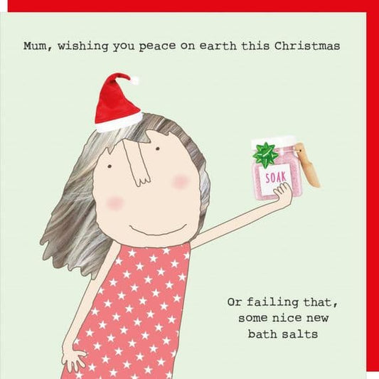 Rosie Made A Thing Christmas Card - Mum Peace & Bath Salts