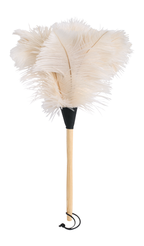 REDECKER WHITE OSTRICH FEATHER DUSTER 50CM