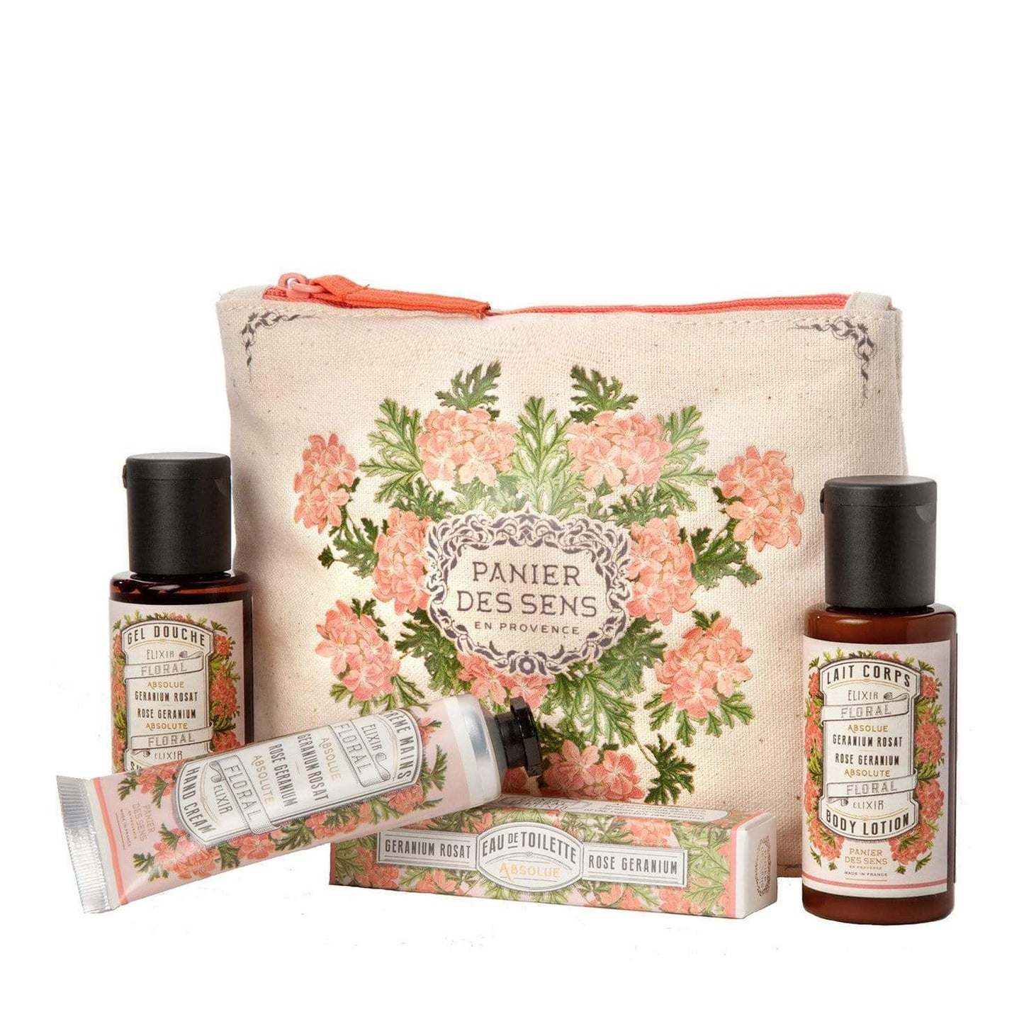 PANIER DES SENS ROSE GERANIUM TRAVEL SET