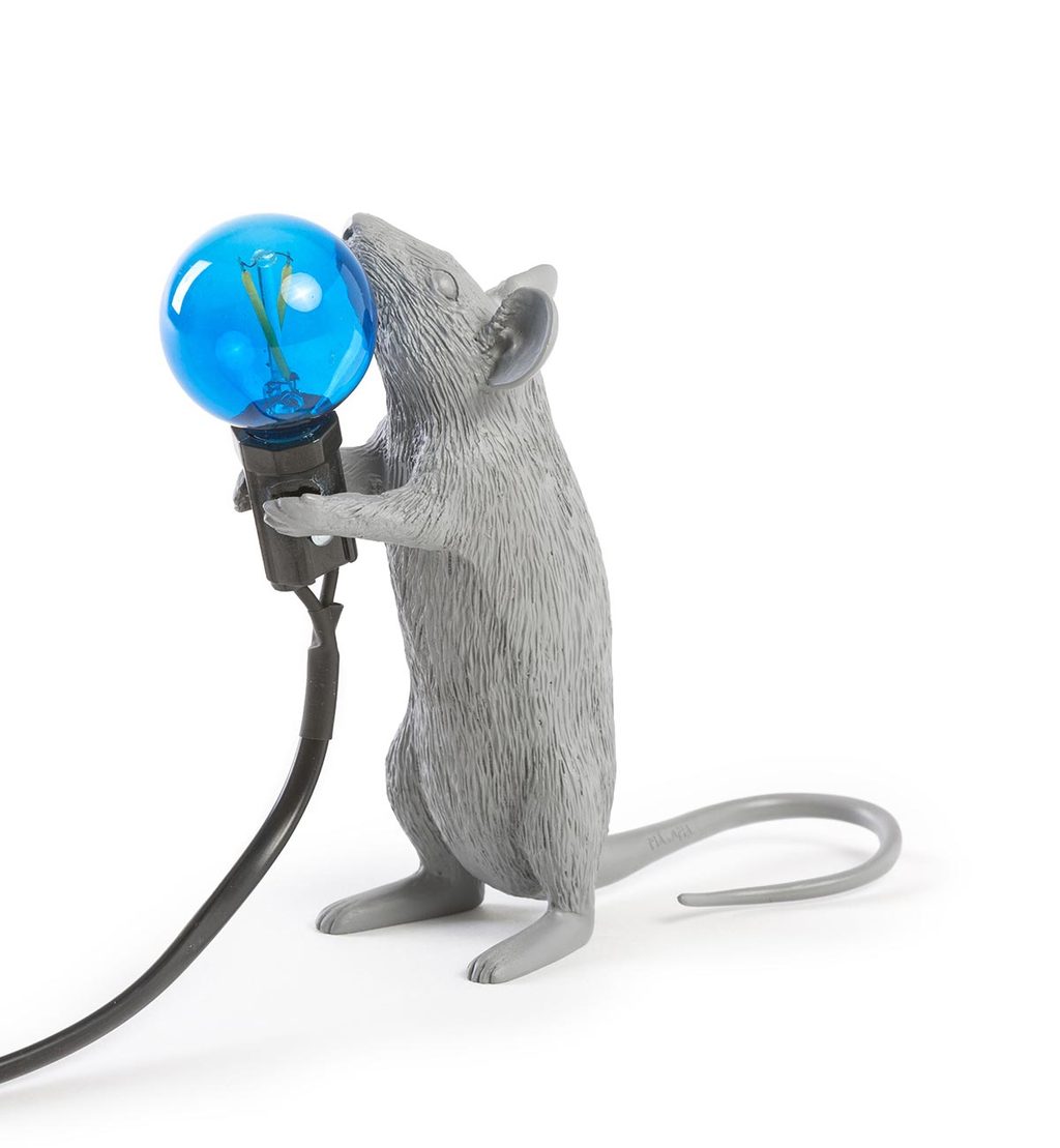 Mouse Lamp Standing Grey