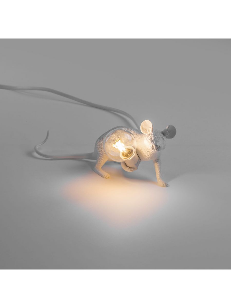 Mouse Lamp Lie down White