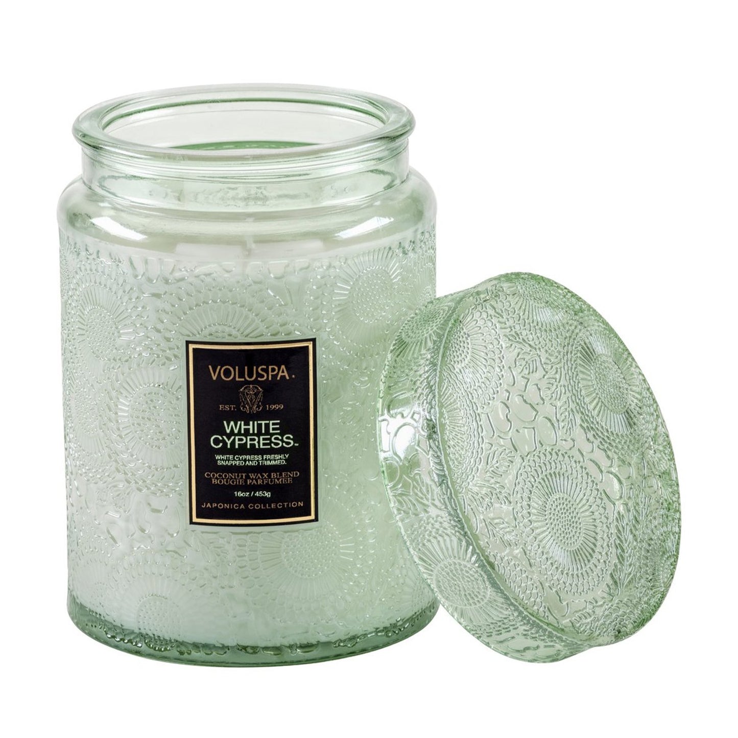 VOLUSPA WHITE CYPRESS 100HR JAR CANDLE