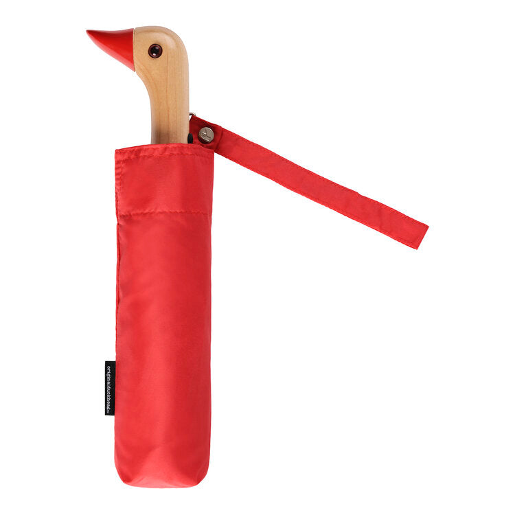 Red compact umbrella